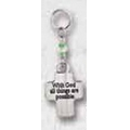 With God Cross Key Ring Charm